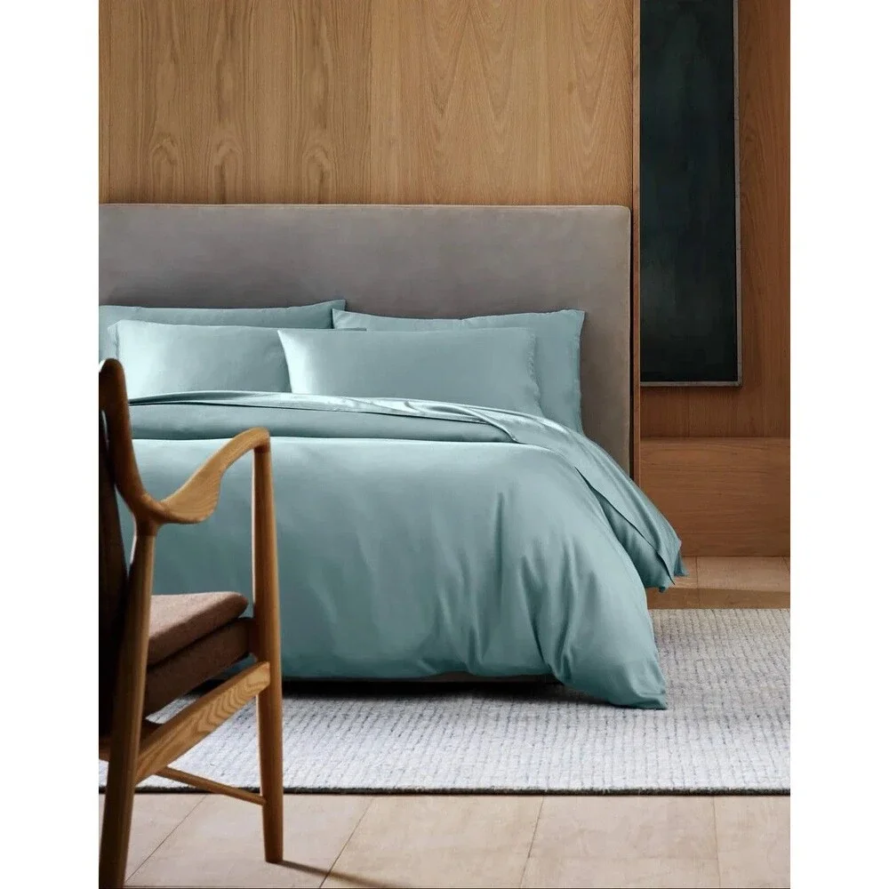 Cozy Earth Luxury Bamboo Duvet Cover King Limited Edition River (Blue) Zipper
